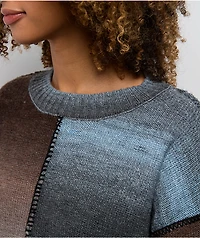 Thread & Supply Split Ombre Long Sleeve Crop Sweater