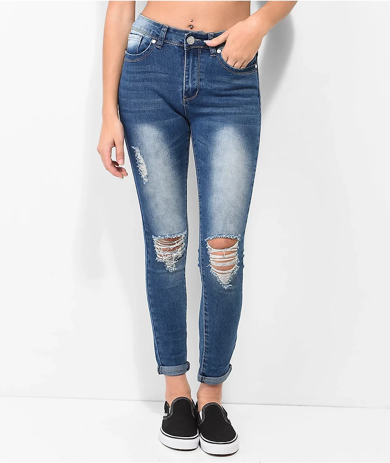 Thrill Jeans High Rise Blue Skinny