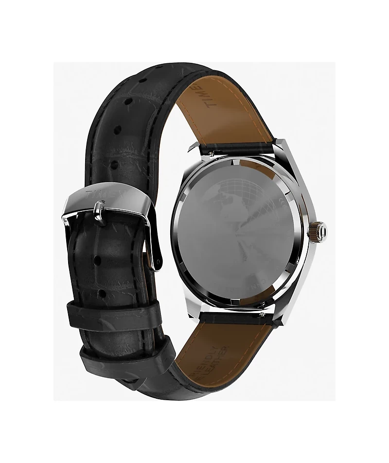 Timex Vega Reissue Black Crocodile & Red Analog Watch