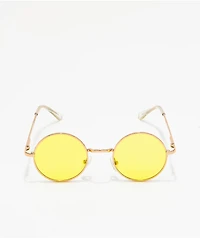 Tiny Yellow Round Sunglasses
