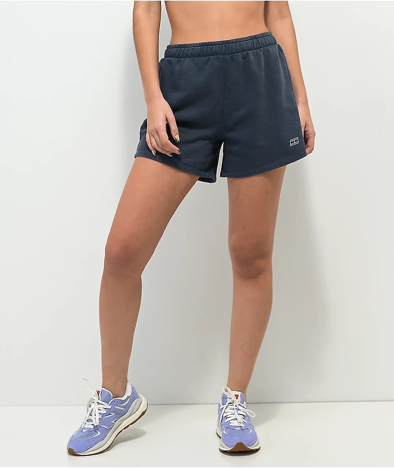 Tommy Hilfiger Roll Down Navy Pigment Wash Sweat Shorts