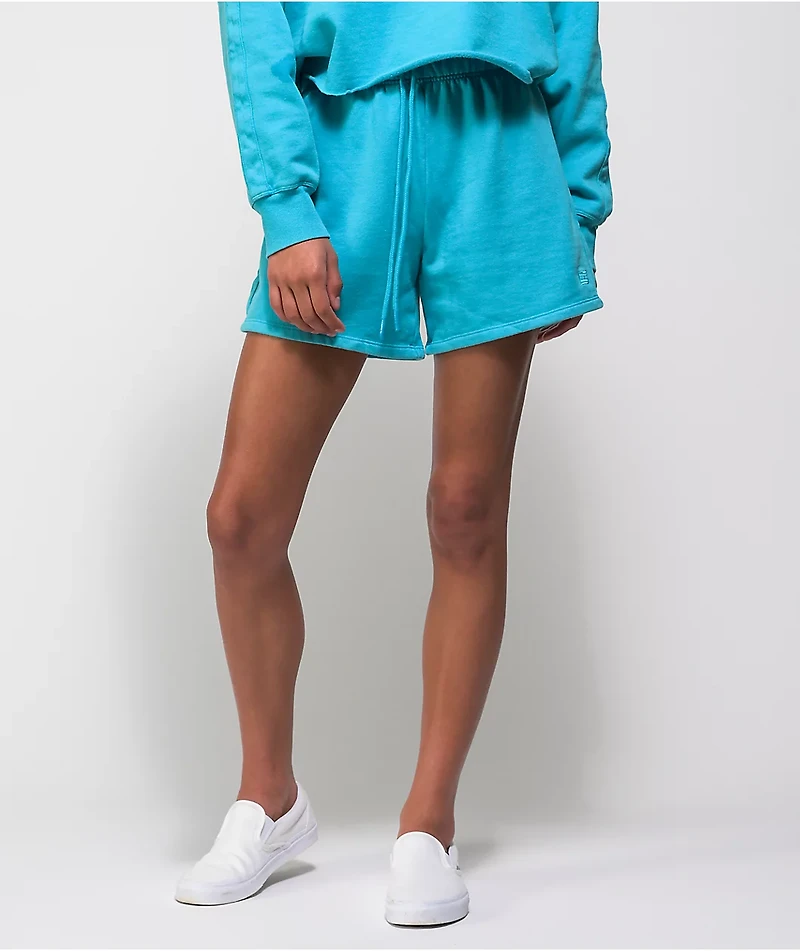 Tommy Hilfiger Roll Down Scuba Blue Wash Sweat Shorts