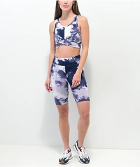 Tommy Hilfiger Watercolor Blue & White Bike Shorts