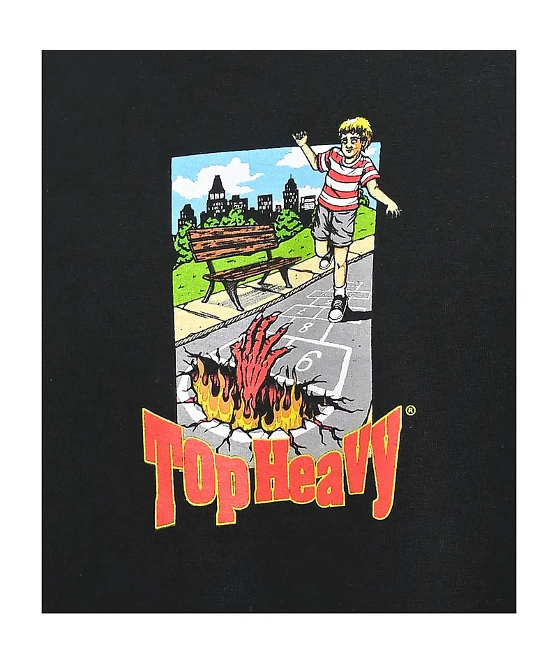 Top Heavy Hopscotch Black T-Shirt