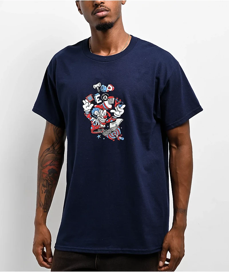 Top Heavy Jacked Navy T-Shirt