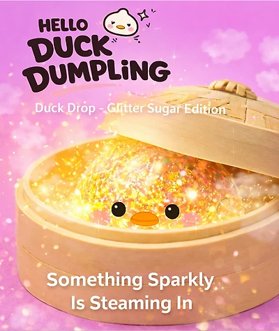 Top Trenz Hello Duck Dumpling Glitter Edition Stress Toy