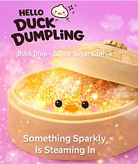 Top Trenz Hello Duck Dumpling Glitter Edition Stress Toy