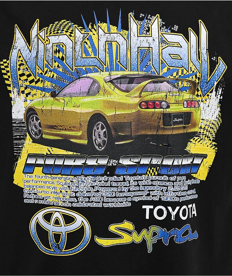 Toyota x Ninth Hall Pure Supra Black T-Shirt