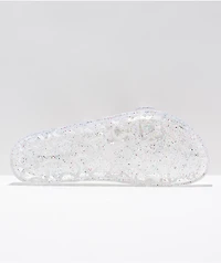 Trillium Amar Clear Glitter Slide Sandals