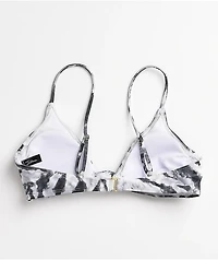 Trillium Audry Black & White Tie Dye Triangle Bikini Top
