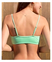 Trillium Gabby Mint Ribbed Bandeau Bikini Top