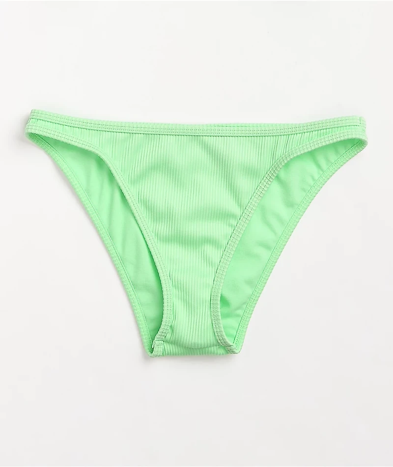 Trillium Gabby Mint Ribbed Super Cheeky Bikini Bottom