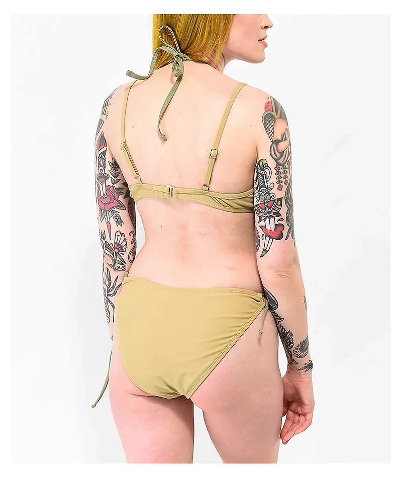 Trillium Izzy Beige High Leg Bikini Bottom