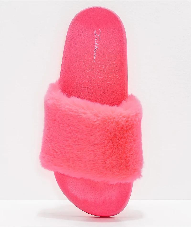 Trillium Neon Pink Slide Sandals