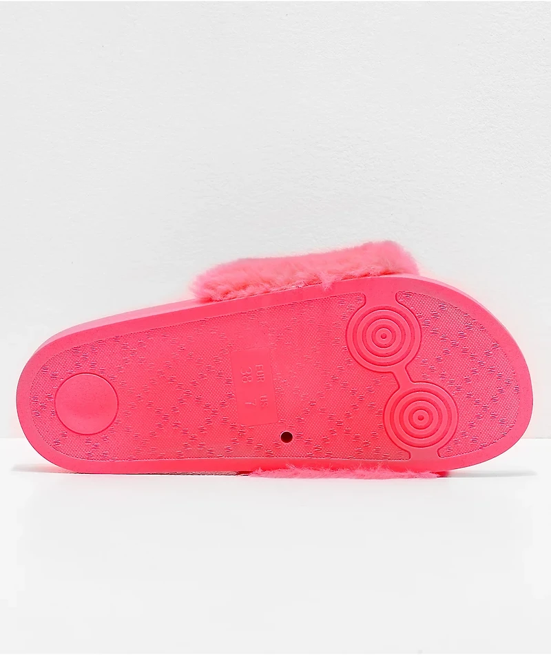 Trillium Neon Pink Slide Sandals