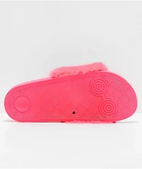 Trillium Neon Pink Slide Sandals
