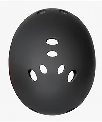 Triple Eight Dual Certified Black Rubber Skateboard Helmet