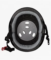 Triple Eight Dual Certified Black Rubber Skateboard Helmet