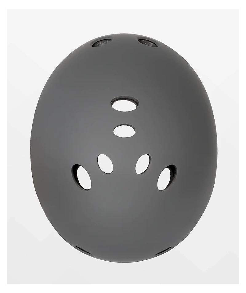 Triple Eight Dual Certified Matte Gunmetal Carbon Skateboard Helmet