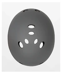 Triple Eight Dual Certified Matte Gunmetal Carbon Skateboard Helmet