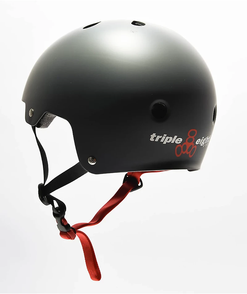 Triple Eight Dual Certified Matte Gunmetal Skateboard Helmet
