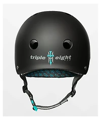 Triple Eight Hawk Dual Certified Black Skateboard Helmet