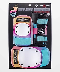 Triple Eight Sunset Pink & Blue 3-Pack Pad Set