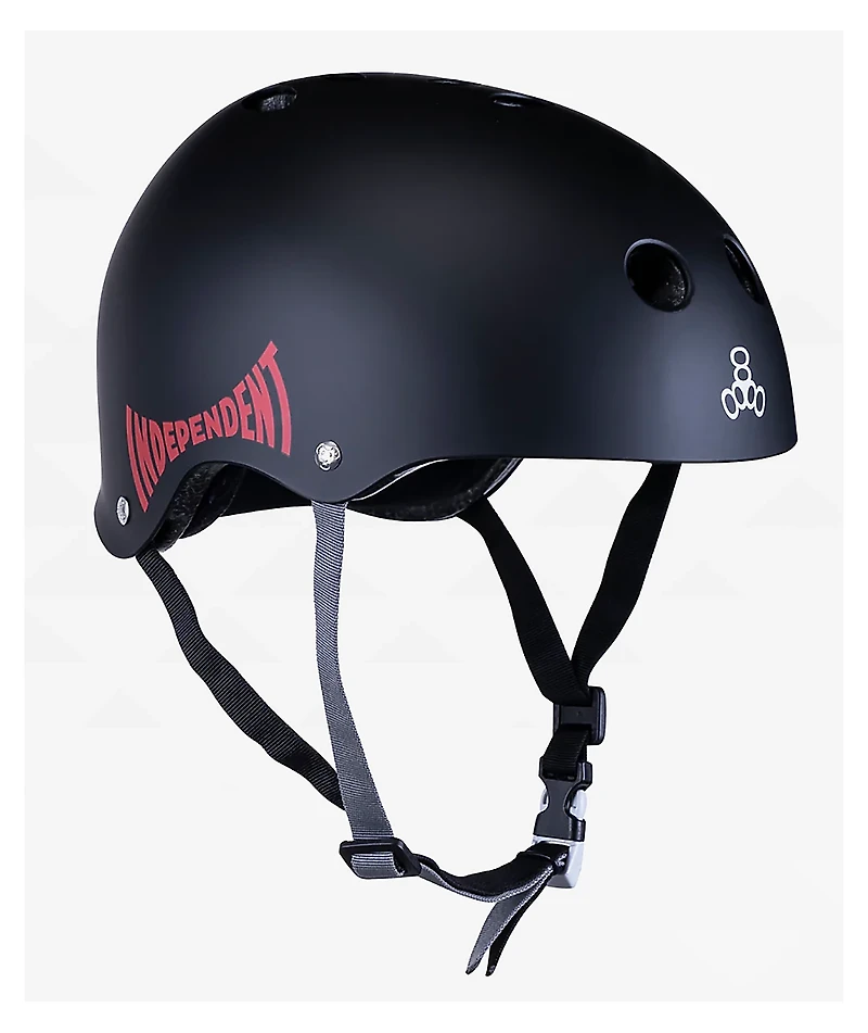 Triple Eight x Independent Dual Certified Sweatsaver Black Skateboard Helmet