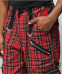 Tripp NYC Clash Baggy Red & Black Plaid Pants