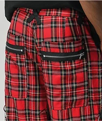 Tripp NYC Clash Baggy Red & Black Plaid Pants