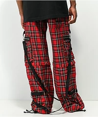 Tripp NYC Clash Baggy Red & Black Plaid Pants