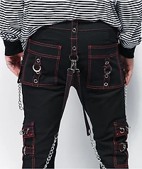 Tripp NYC No Excuses Black & Red Bondage Pants