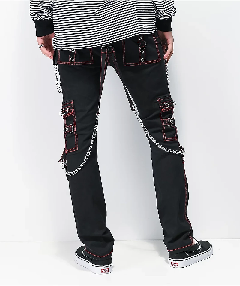 Tripp NYC No Excuses Black & Red Bondage Pants
