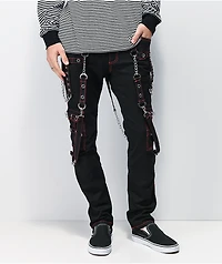 Tripp NYC No Excuses Black & Red Bondage Pants