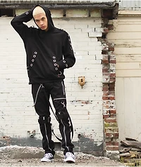 Tripp NYC Slim Black Bondage Pants