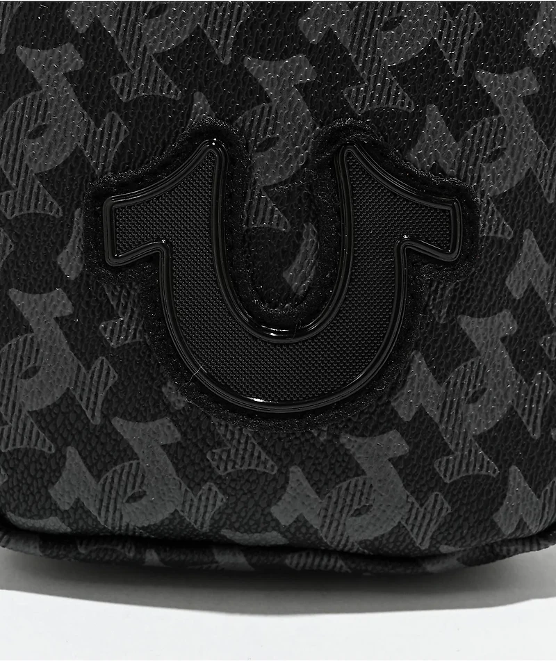 True Religion Apse Monogram Black Crossbody Bag