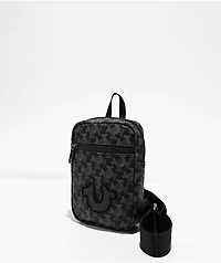 True Religion Apse Monogram Black Crossbody Bag