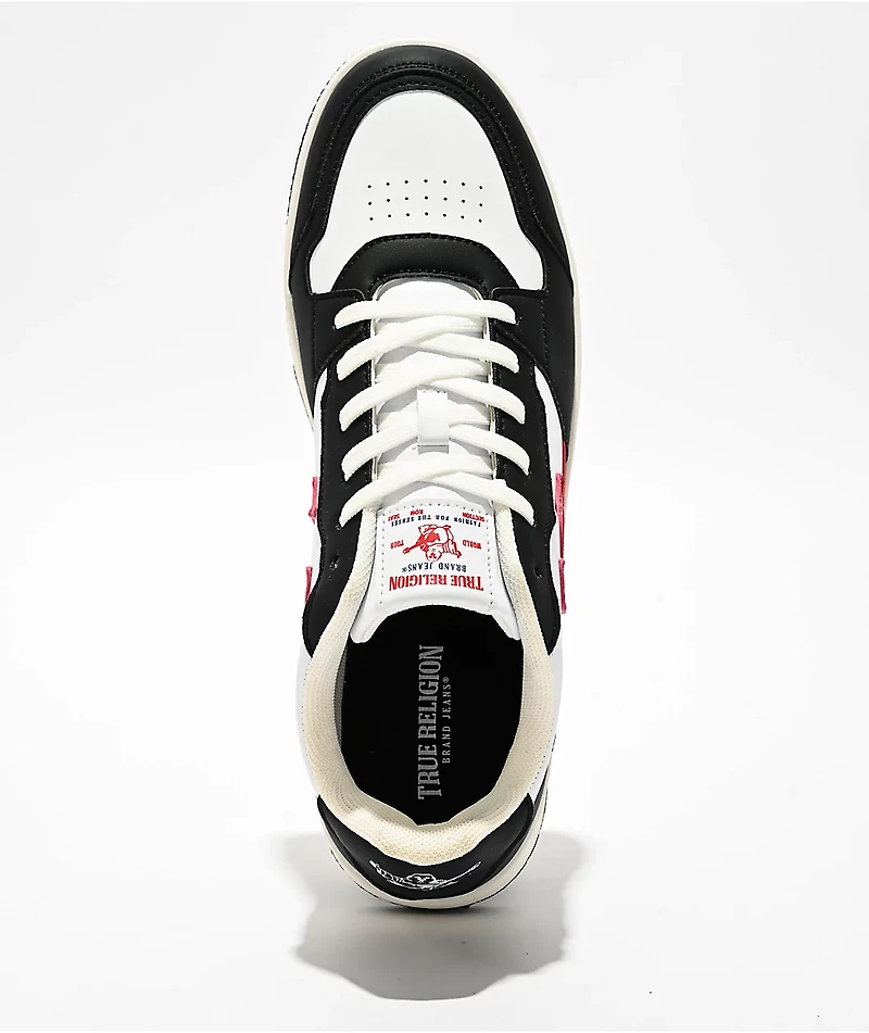 True Religion Arthur Black, White, & Red Shoes