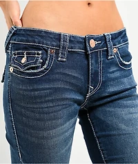 True Religion Becca Big T Low Rise Rose Gold Bootcut Jeans