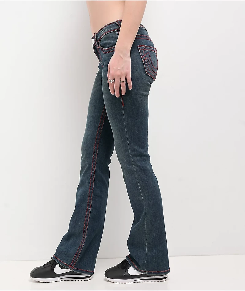 True Religion Becca Big T Twilight Indigo Mid Rise Bootcut Jeans