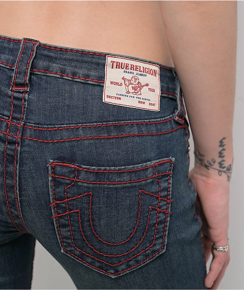 True Religion Becca Big T Twilight Indigo Mid Rise Bootcut Jeans