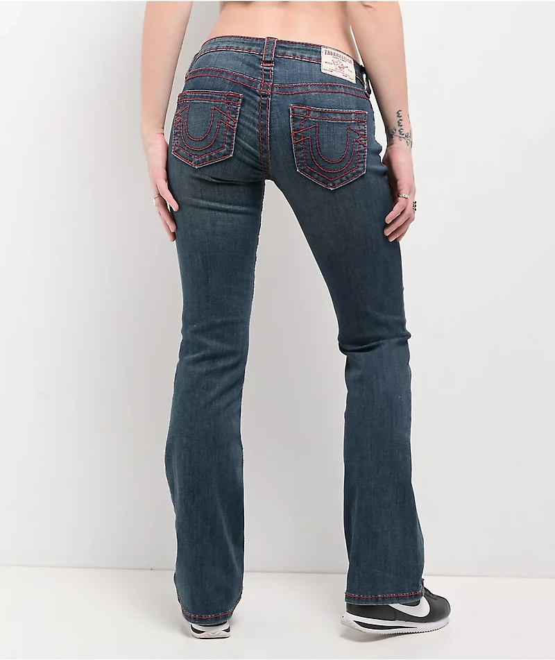 True Religion Becca Big T Twilight Indigo Mid Rise Bootcut Jeans