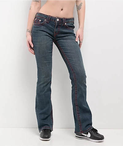 True Religion Becca Big T Twilight Indigo Mid Rise Bootcut Jeans