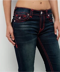True Religion Becca Crystal Horseshoe Super T Indigo Twilight Bootcut Jeans