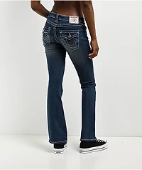 True Religion Becca Low Rise Big T Glowing Moon Bootcut Jeans