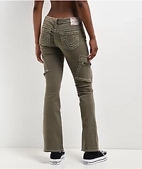 True Religion Becca Low Rise Big T Kalamata Cargo Bootcut Pants