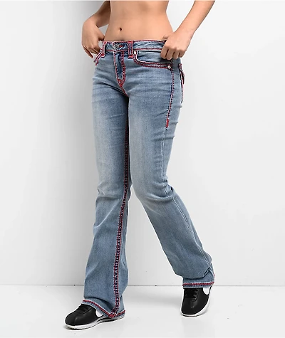 True Religion Becca Super T Blue Wash Bootcut Jeans