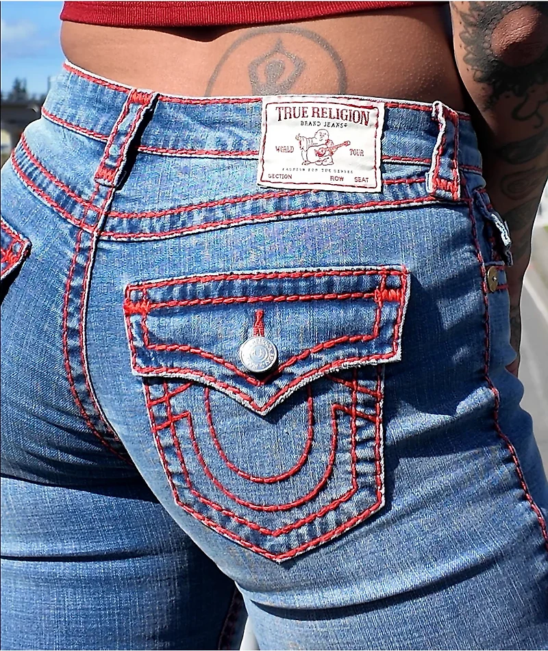True Religion Becca Super T California Poppy Mid Rise Bootcut Jeans