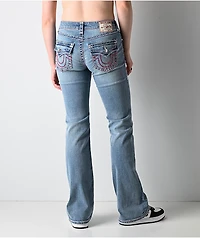 True Religion Becca Super T Champagne Glow Blue Wash Bootcut Jeans