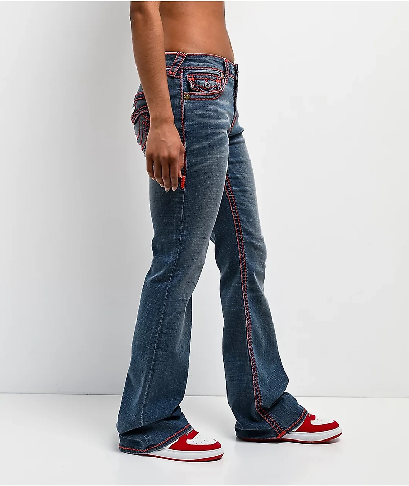 True Religion Becca Super T Laguna Tide Mid Rise Bootcut Jeans